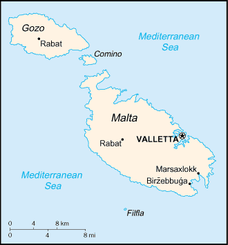 Map of Malta. Source: European