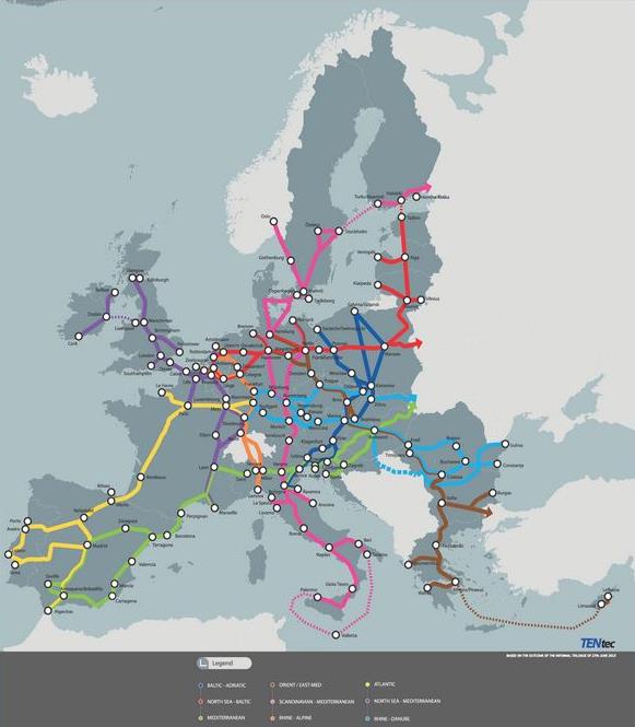 TEN-T core network corridors