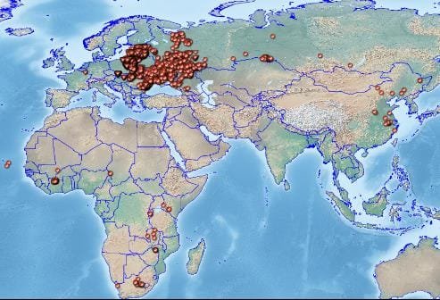 Outbreaks of African swine fever