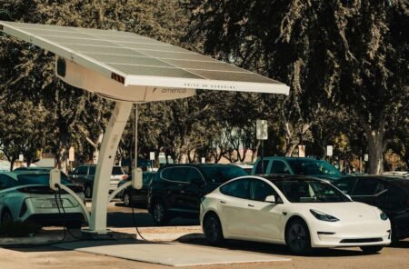 Electric car charging solar panel - Photo by Kindel Media on Pexels